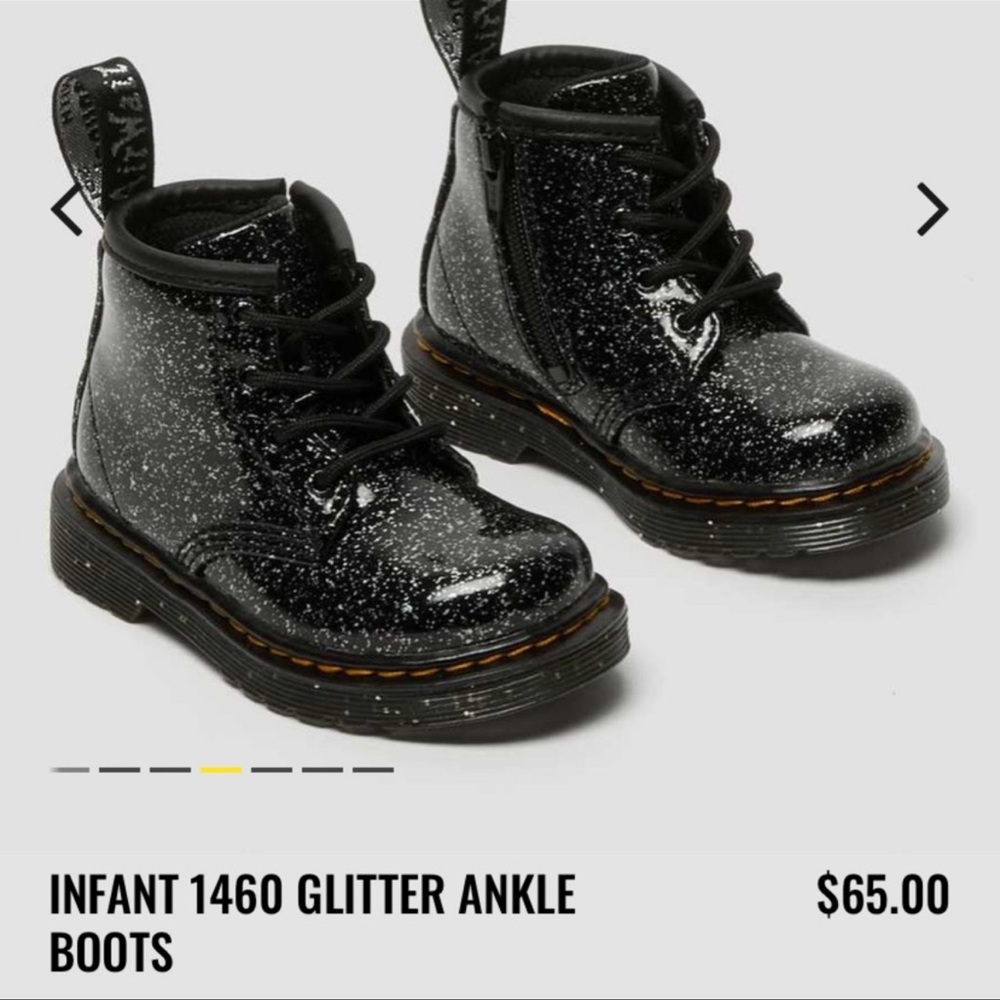 1460 Glitter Ankle Boots (8C)
